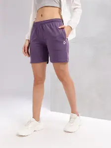HRX by Hrithik Roshan Women Solid Mid-Rise Regular-Fit Shorts