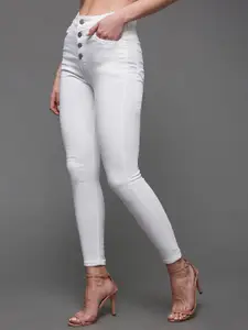 DressBerry Women Skinny Fit High-Rise Light Fade Jeans