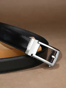 LOUIS STITCH Premium VT Leather Chrome Buckle Auto Lock Belt