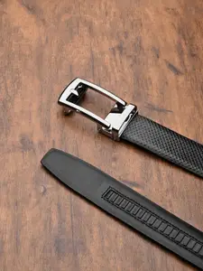 LOUIS STITCH Premium VT Leather Chrome Buckle Auto Lock Belt