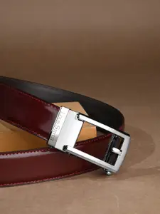 LOUIS STITCH Premium VT Leather Chrome Buckle Auto Lock Belt
