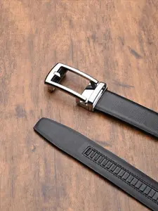 LOUIS STITCH Premium VT Leather Chrome Buckle Auto Lock Belt