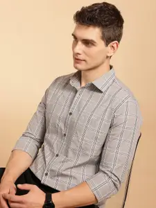 French Connection Men Premium Slim Fit Checked Pure Cotton Casual Shirt