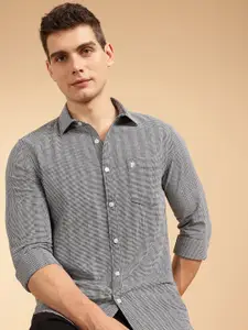 French Connection Men Premium Slim Fit Printed Pure Cotton Casual Shirt