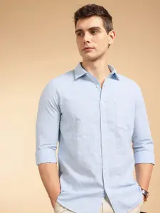 French Connection Men Premium Slim Fit Printed Pure Cotton Casual Shirt