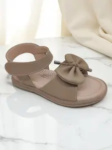 Lil Lollipop Girls Open Toe Flats With Bow