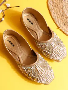 Anouk Women Mojaris with Embroidered Flats