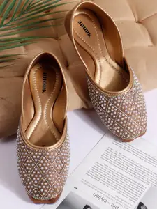 Anouk Women Mojaris with Embroidered Flats