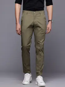 Louis Philippe Ath.Work Men Comfy Tapered Fit Smart Casual Chinos Trousers