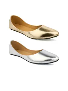 DESI COLOUR Women Pack of 2 Ballerinas Flats