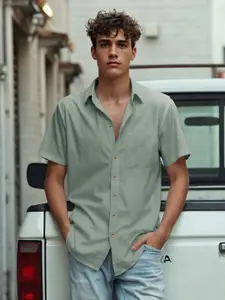 WROGN Comfort Spread Collar Pure Cotton Casual Shirt