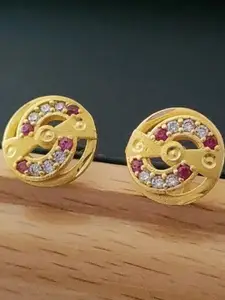 niva fashion Gold-Plated Artificial Stones Studs