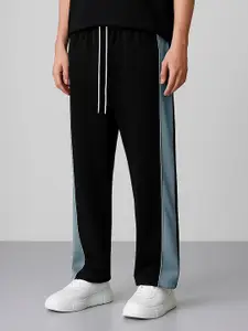 Maniac Men Side Stripe Cotton Baggy Fit Track Pants