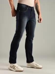 Thomas Scott Men Original Straight Fit Mid-Rise Light Fade Stretchable Jeans