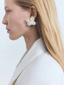 MANGO Floral Studs Earrings