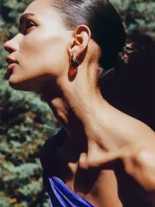 MANGO Contemporary Half Hoop Earrings