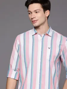 Allen Solly Custom Fit Striped Pure Cotton Casual Shirt