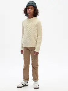 GAP Boys Regular Fit Mid-Rise Straight Fit Jeans