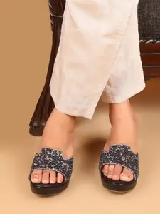 Carlton London Women Embellished Party Block Heels Sandals