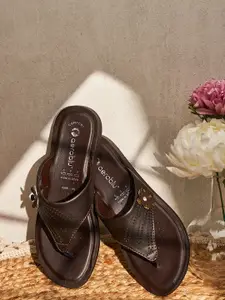 Aeroblu Women Embellished T-Strap Flats