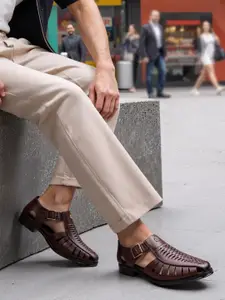 Carlton London Men Buckled Shoe-Style Sandals