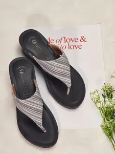 Aeroblu Women Striped Open Toe Sandals