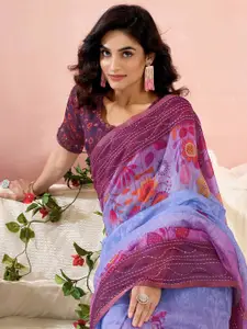 Satrani Floral Printed Ready to Wear Saree
