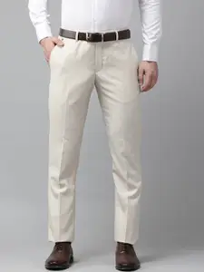 Blackberrys Men Checked Formal Trousers