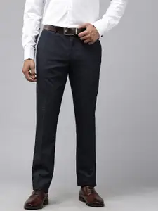 Blackberrys Men Slim Fit Low-Rise Formal Trousers