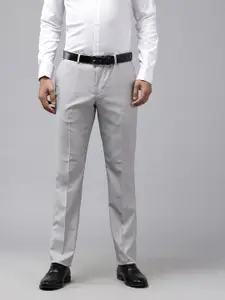 Blackberrys Men Checked Slim Fit Formal Trousers