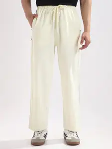 NOBERO Men Straight Fit Side Striped Cotton Joggers