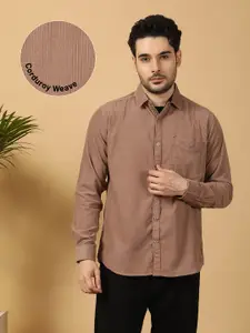 Kuons Avenue Smart Spread Collar Corduroy Casual Shirt