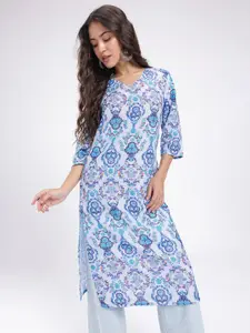 Anouk Rustic Floral Printed Straight Kurta