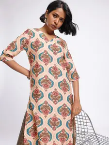 Anouk Rustic Floral Printed Straight Kurta