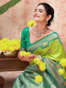 Satrani Woven Design Zari Pure Silk Banarasi Saree