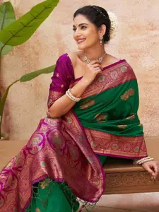 Satrani Woven Design Zari Pure Silk Banarasi Saree