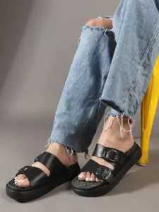 ELLE Platform Sandals with Buckles