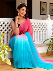 Satrani Ombre Pure Chiffon Ready to Wear Saree