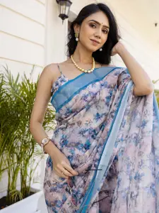 Satrani Floral Printed Ready to Wear Saree