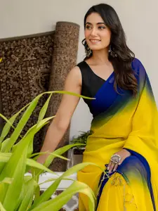 Satrani Ombre Dyed Pure Georgette Ready to Wear Saree