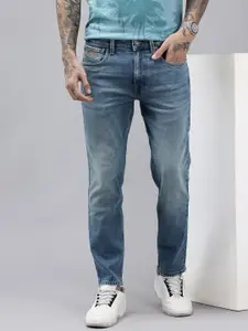 U.S. Polo Assn. Denim Co. Men Cole Tapered Fit Mid-Rise Heavy Fade Stretchable Jeans