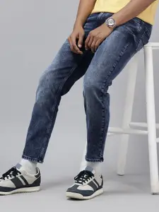 U.S. Polo Assn. Denim Co. Men Cole Tapered Fit Mid-Rise Heavy Fade Stretchable Jeans