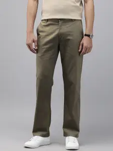 U.S. Polo Assn. Men Riley Straight Fit Self Design Textured Trousers