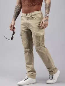 U.S. Polo Assn. Denim Co. Men Harold Slim Straight Fit Cargos Trousers