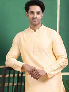 TATTVA Embroidered Thread Work Mandarin Collar Short Kurta