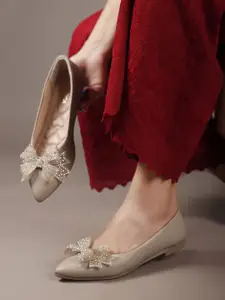 CORSICA Women Embellished Pointed Toe Flats