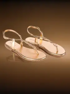 Lino Perros Women Solid Open Toe Flats