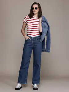 Nifty Women High-Rise Stretchable Baggy Jeans