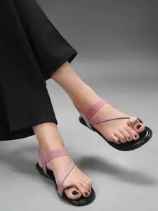 JodyHub Women Casual Ankle-Strap One-Toe Flats