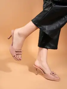 Lavie Women Textured Synthetic Leather Regular Slim Heeled Heels